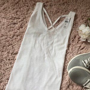 Loft white cotton tank